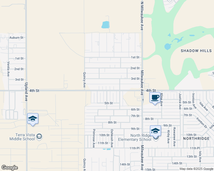 map of restaurants, bars, coffee shops, grocery stores, and more near 6712 4th Street in Lubbock
