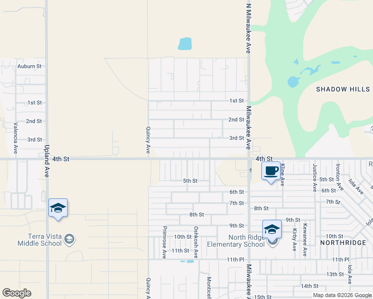map of restaurants, bars, coffee shops, grocery stores, and more near 6712 4th Street in Lubbock