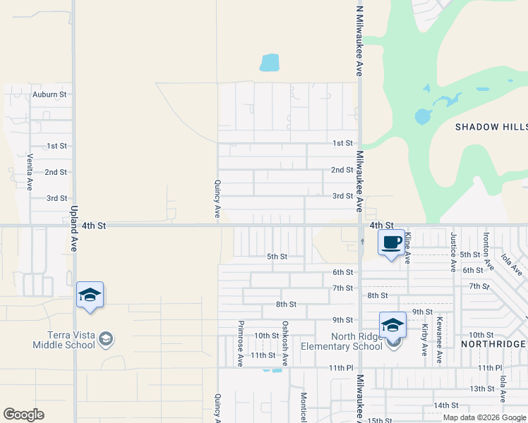 map of restaurants, bars, coffee shops, grocery stores, and more near 6716 4th Street in Lubbock