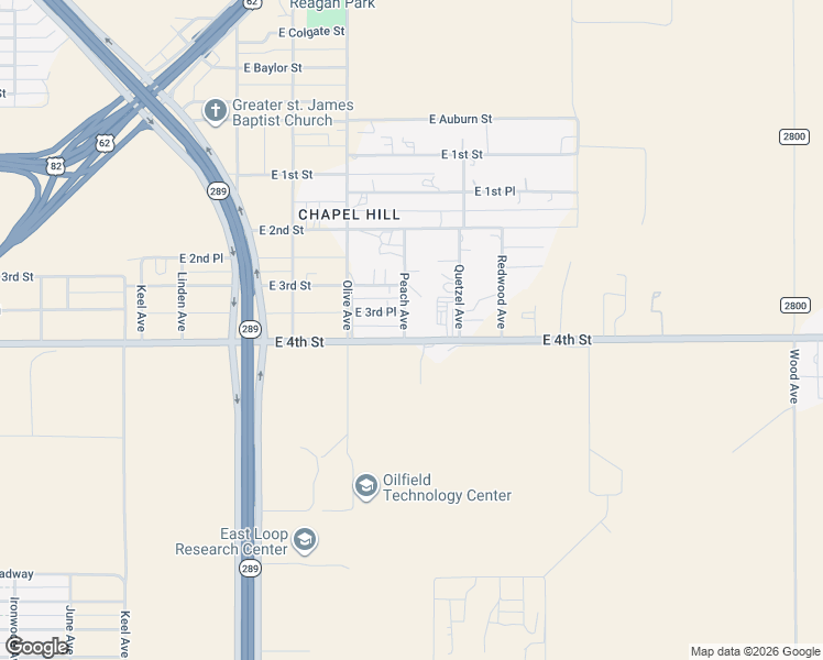 map of restaurants, bars, coffee shops, grocery stores, and more near 4200-4298 East 4th Street in Lubbock