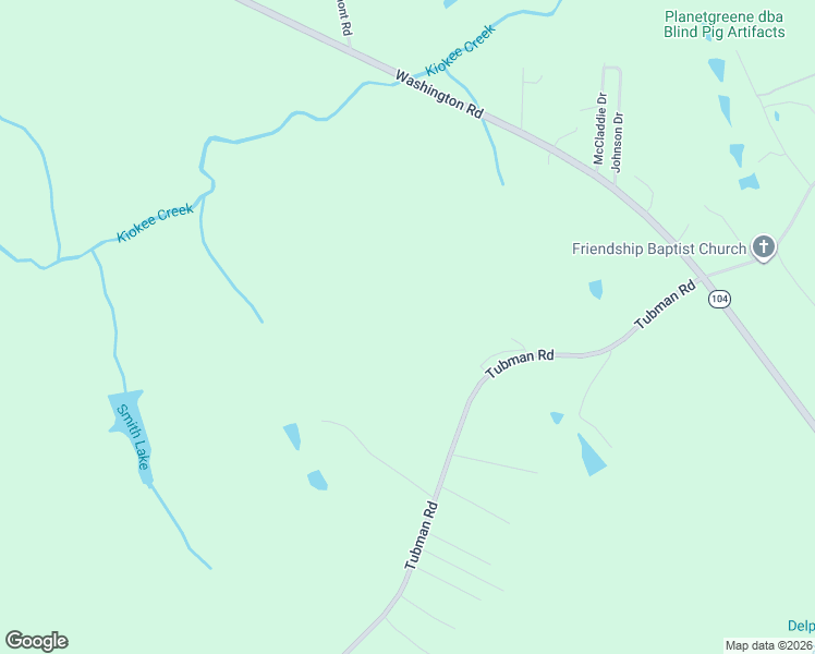 map of restaurants, bars, coffee shops, grocery stores, and more near 5483 Tubman Road in Appling