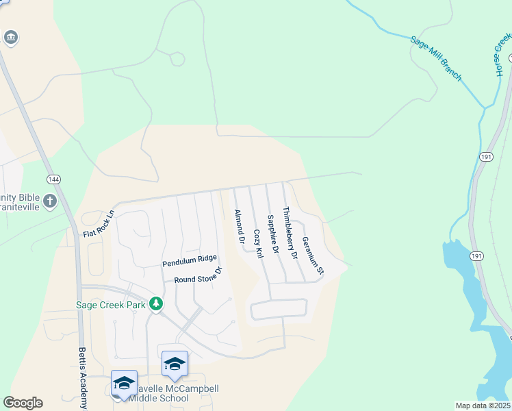 map of restaurants, bars, coffee shops, grocery stores, and more near 8184 Cozy Knoll in Graniteville