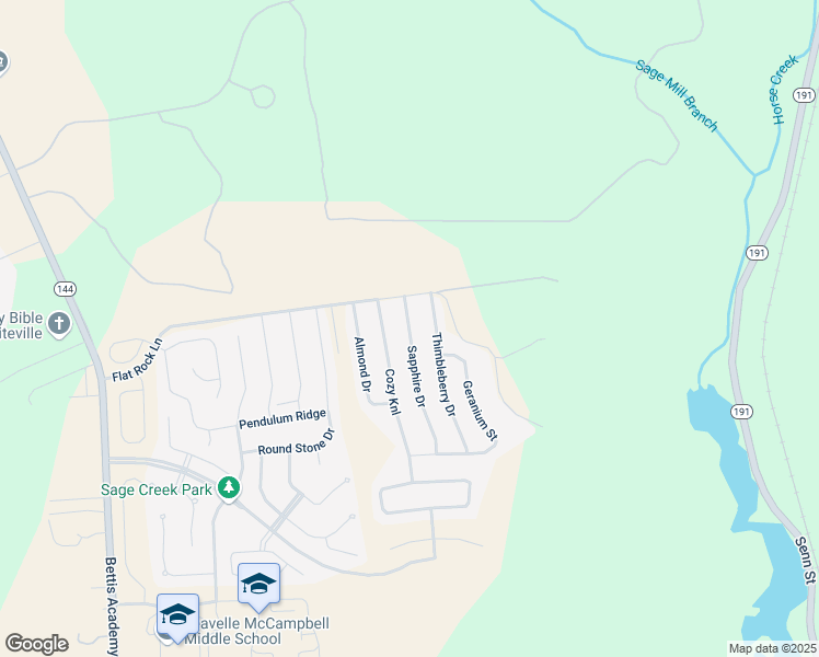 map of restaurants, bars, coffee shops, grocery stores, and more near 8184 Cozy Knoll in Graniteville
