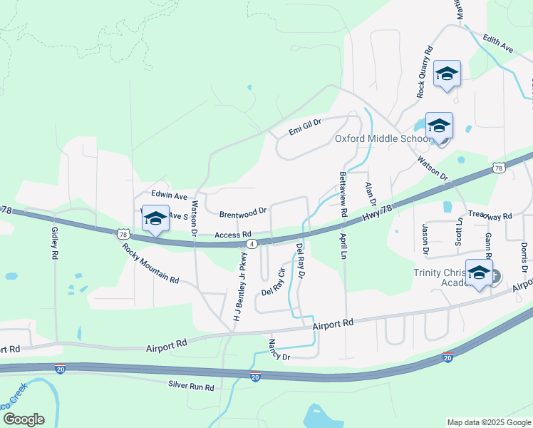 map of restaurants, bars, coffee shops, grocery stores, and more near 95 Mountain Crest Avenue in Oxford