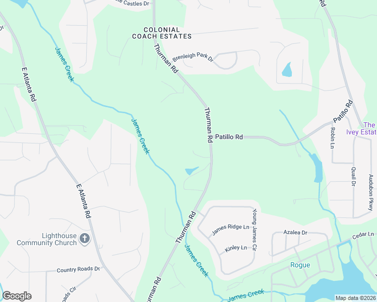 map of restaurants, bars, coffee shops, grocery stores, and more near 467 Thurman Road in Stockbridge