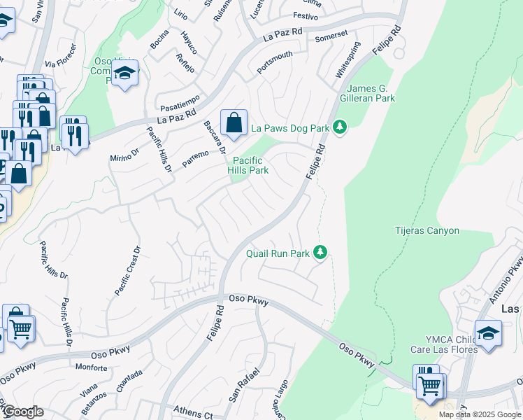 map of restaurants, bars, coffee shops, grocery stores, and more near 5 Rosings in Mission Viejo