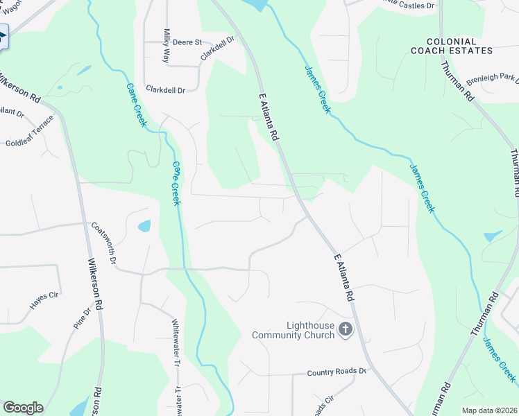 map of restaurants, bars, coffee shops, grocery stores, and more near 215 Waymon Drive in Stockbridge