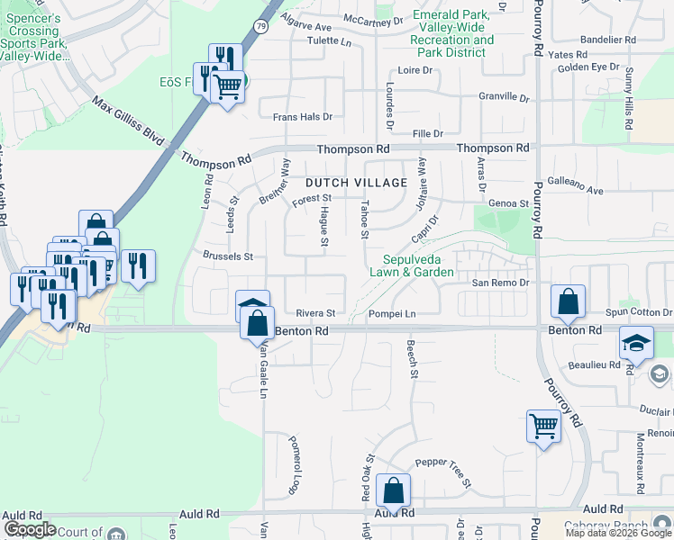 map of restaurants, bars, coffee shops, grocery stores, and more near 31456 Bonn Court in Winchester