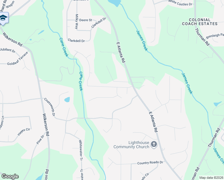 map of restaurants, bars, coffee shops, grocery stores, and more near 70 Stokes Drive in Stockbridge