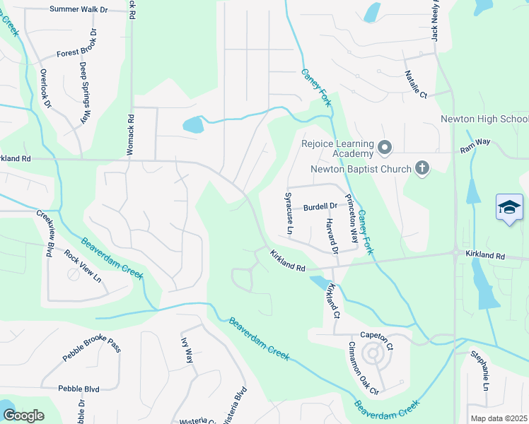 map of restaurants, bars, coffee shops, grocery stores, and more near 1070 Kirkland Road in Covington