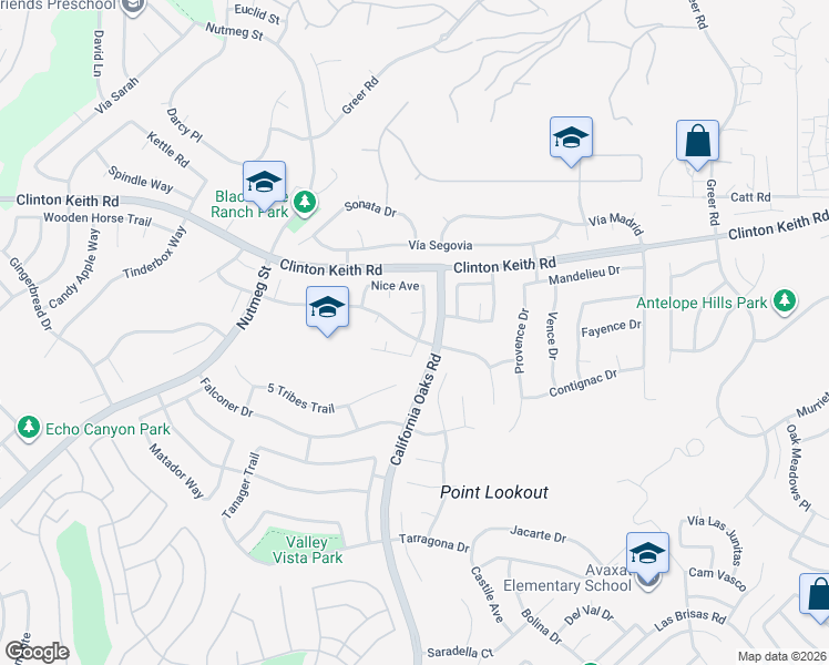map of restaurants, bars, coffee shops, grocery stores, and more near 39793 Mount Blanc Avenue in Murrieta
