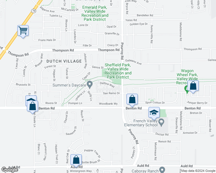 map of restaurants, bars, coffee shops, grocery stores, and more near 36332 Grazia Way in Winchester