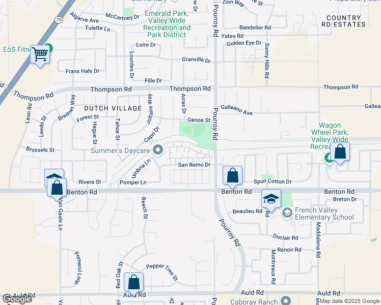 map of restaurants, bars, coffee shops, grocery stores, and more near 36316 Grazia Way in Winchester