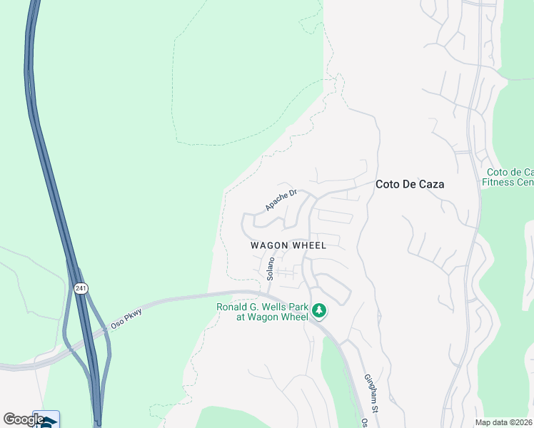 map of restaurants, bars, coffee shops, grocery stores, and more near 26 Apache Drive in Trabuco Canyon