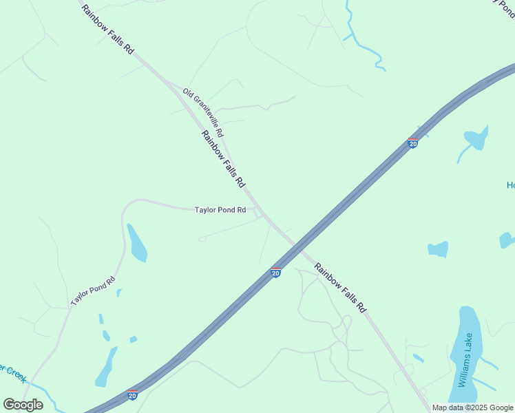 map of restaurants, bars, coffee shops, grocery stores, and more near Rainbow Falls Rd & Taylor Pond Rd in GRANITEVILLE
