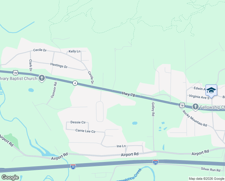 map of restaurants, bars, coffee shops, grocery stores, and more near 64 Monte Vista Road in Oxford