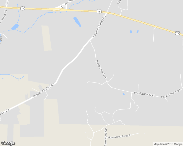 map of restaurants, bars, coffee shops, grocery stores, and more near 1555 Ponderosa Trail in Eastaboga