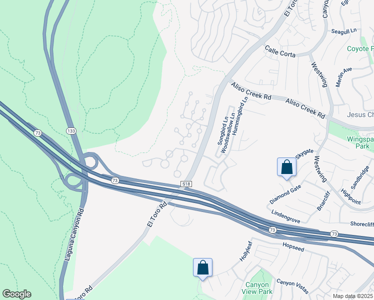 map of restaurants, bars, coffee shops, grocery stores, and more near The Club Dr in Laguna Beach