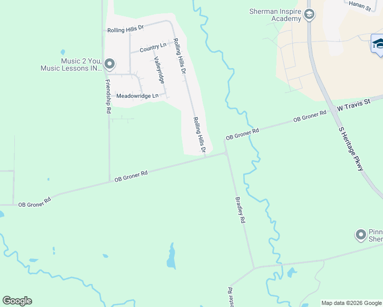 map of restaurants, bars, coffee shops, grocery stores, and more near 5005 OB Groner Road in Sherman