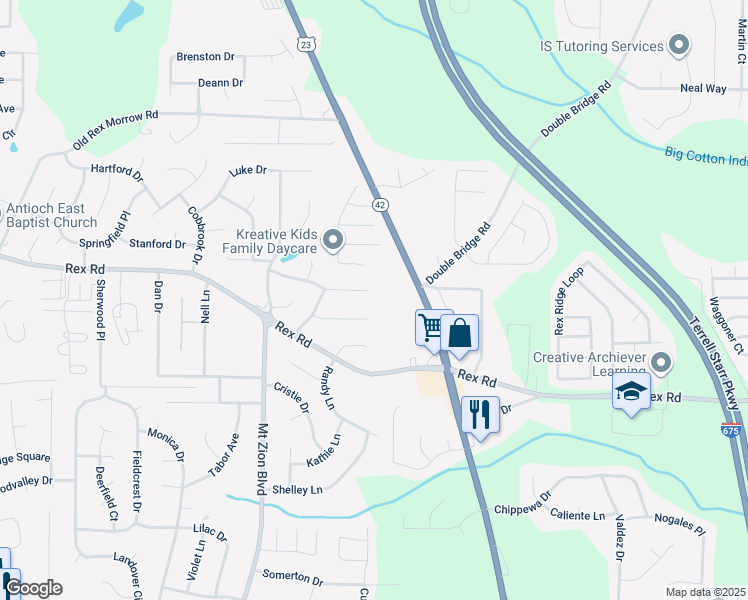 map of restaurants, bars, coffee shops, grocery stores, and more near 2839 Silver Queen Rd in Ellenwood