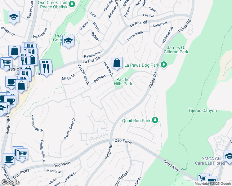 map of restaurants, bars, coffee shops, grocery stores, and more near 33 Rosings in Mission Viejo