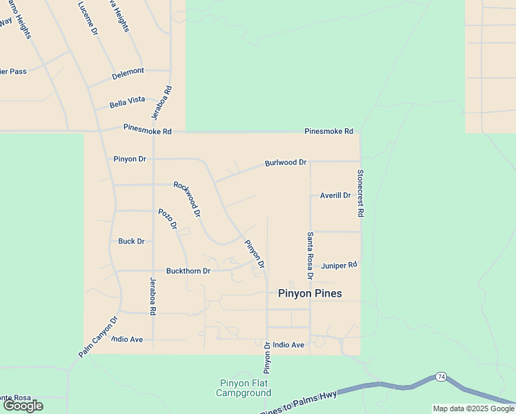 map of restaurants, bars, coffee shops, grocery stores, and more near in Pinyon Pines