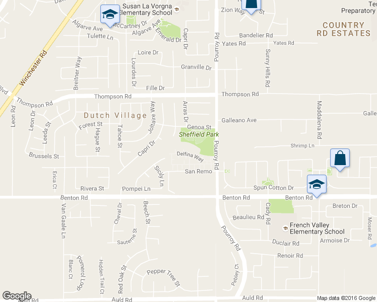 map of restaurants, bars, coffee shops, grocery stores, and more near 36287 Grazia Way in Winchester