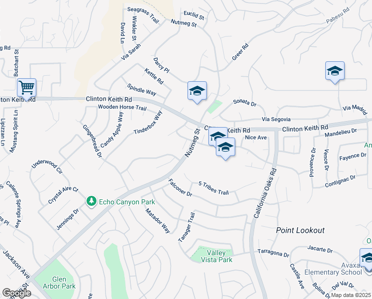 map of restaurants, bars, coffee shops, grocery stores, and more near 39766 Pinedale Way in Murrieta