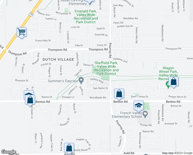 map of restaurants, bars, coffee shops, grocery stores, and more near 36299 Grazia Way in Winchester