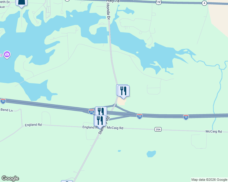 map of restaurants, bars, coffee shops, grocery stores, and more near 12471-12813 Honda Drive in Lincoln