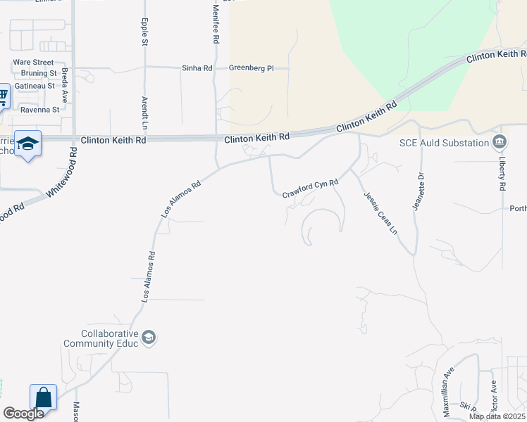 map of restaurants, bars, coffee shops, grocery stores, and more near Los Alamos Road in Murrieta