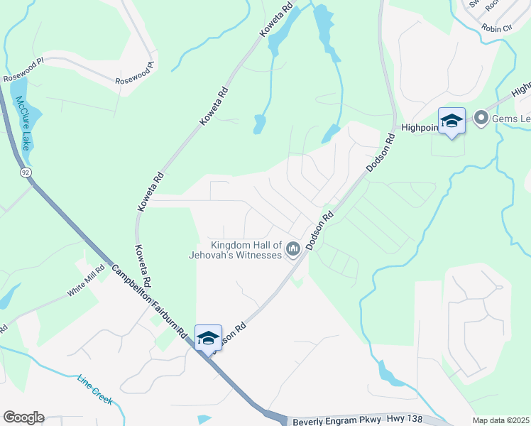 2140 Dodson Woods Drive, Union City GA Walk Score