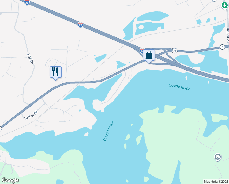 map of restaurants, bars, coffee shops, grocery stores, and more near 402 Paradise Isle in Riverside