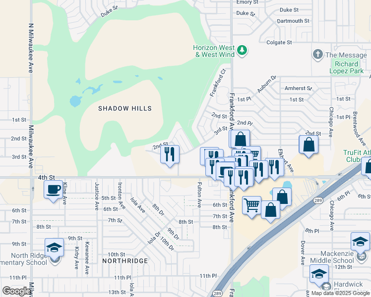 map of restaurants, bars, coffee shops, grocery stores, and more near 210 Homestead Avenue in Lubbock