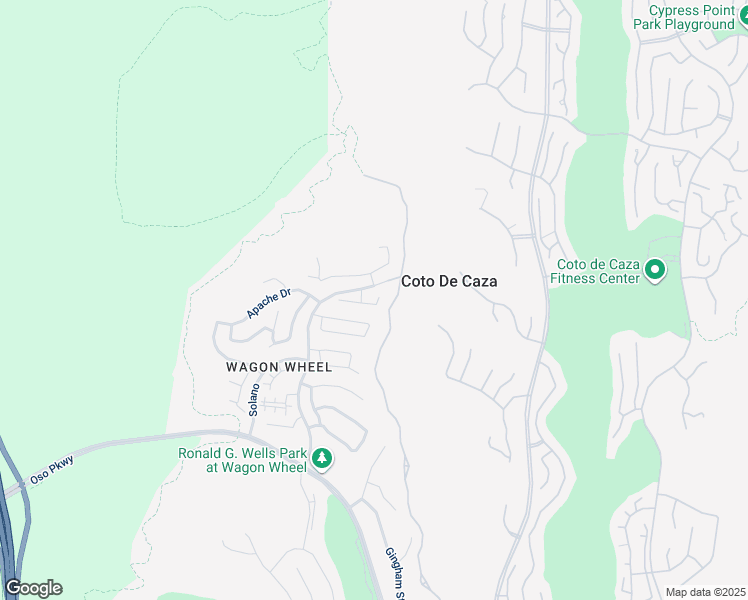 map of restaurants, bars, coffee shops, grocery stores, and more near 35 Dusty Trail in Trabuco Canyon