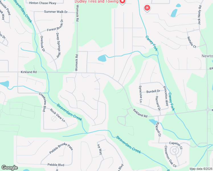 map of restaurants, bars, coffee shops, grocery stores, and more near 1201 Kirkland Road in Covington