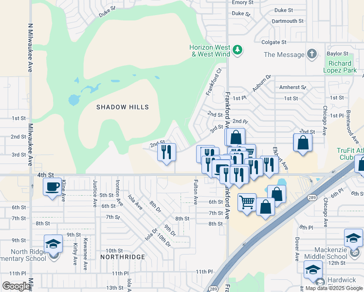 map of restaurants, bars, coffee shops, grocery stores, and more near 210 Homestead Avenue in Lubbock