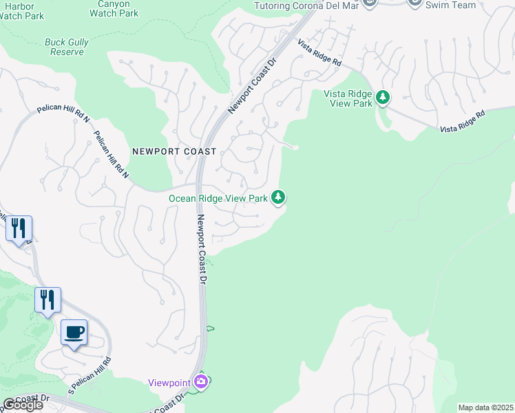 map of restaurants, bars, coffee shops, grocery stores, and more near 30 Sunset Cove in Newport Beach