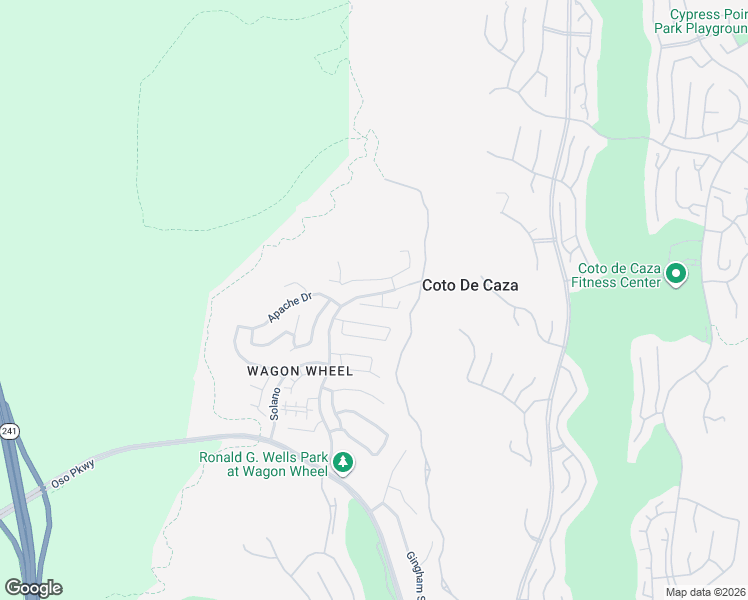 map of restaurants, bars, coffee shops, grocery stores, and more near 15 Dusty Trail in Trabuco Canyon