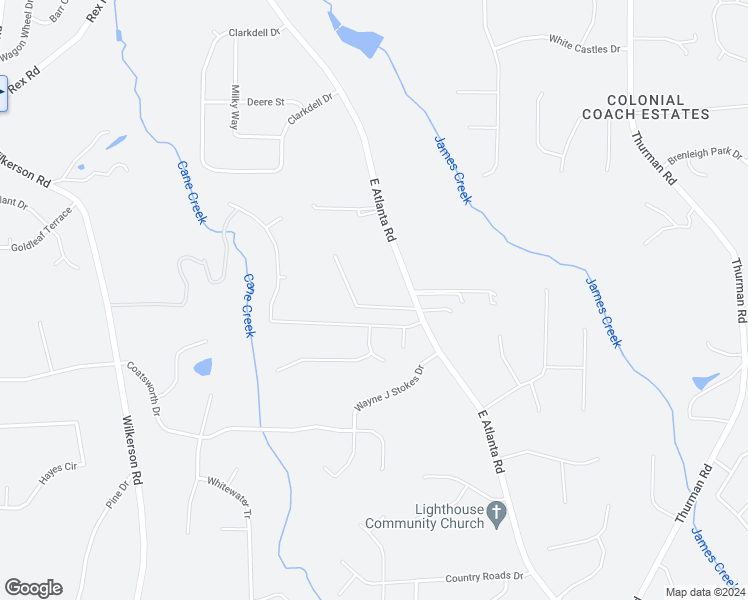 map of restaurants, bars, coffee shops, grocery stores, and more near 1917 Fisher Drive in Stockbridge