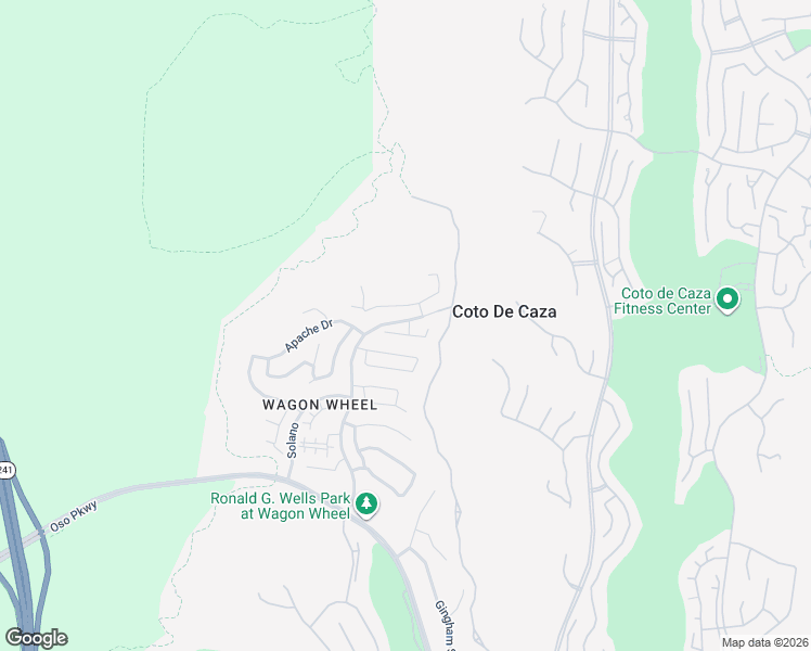 map of restaurants, bars, coffee shops, grocery stores, and more near 28 Dusty Trail in Trabuco Canyon