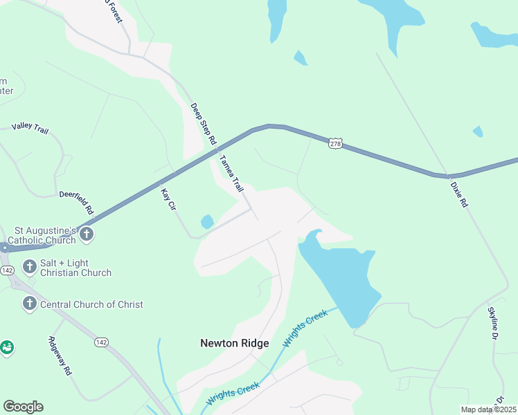 map of restaurants, bars, coffee shops, grocery stores, and more near 265 Tamea Trail in Covington