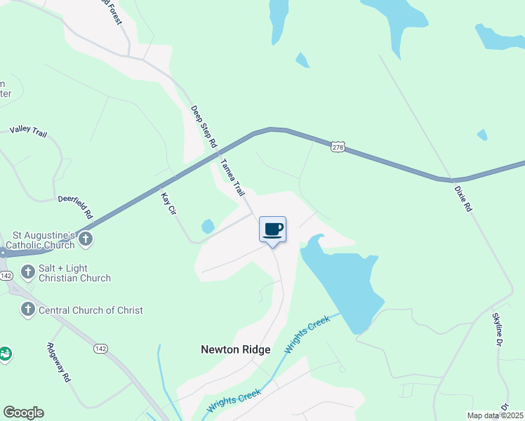 map of restaurants, bars, coffee shops, grocery stores, and more near 265 Tamea Trail in Covington