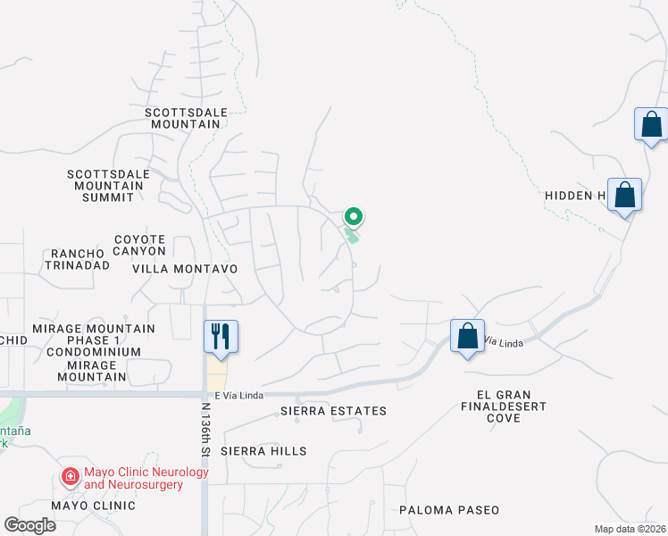map of restaurants, bars, coffee shops, grocery stores, and more near 13882 East Laurel Lane in Scottsdale