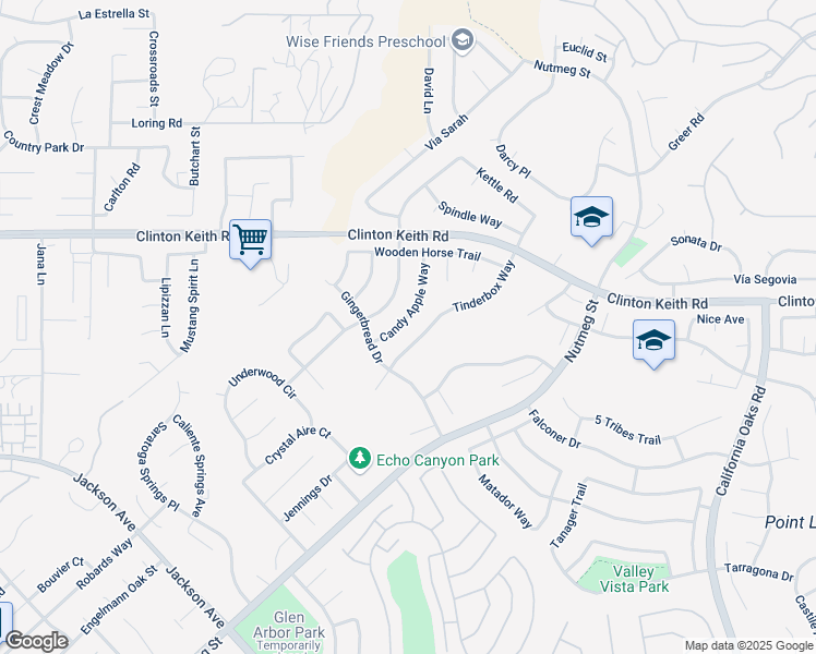 map of restaurants, bars, coffee shops, grocery stores, and more near 39980 Tinderbox Way in Murrieta