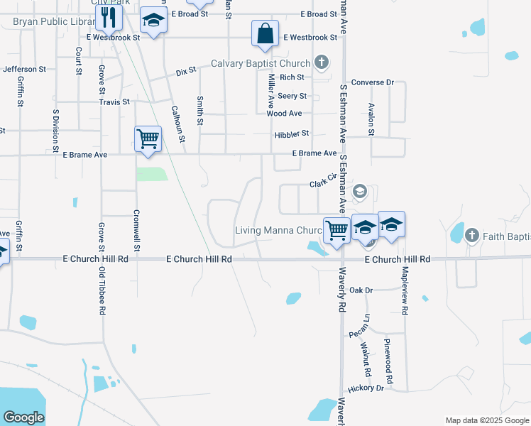 map of restaurants, bars, coffee shops, grocery stores, and more near 801-999 Meadowhill Rd in West Point