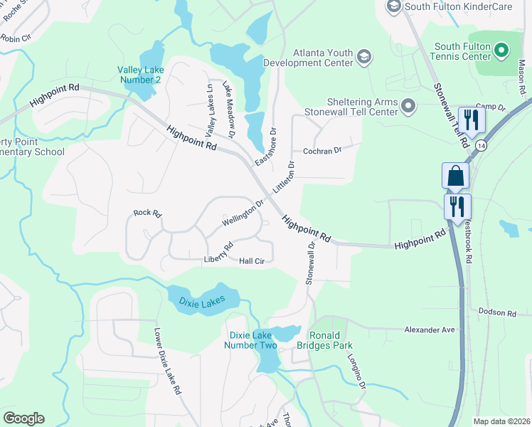 map of restaurants, bars, coffee shops, grocery stores, and more near 6203 Wellington Drive in Union City