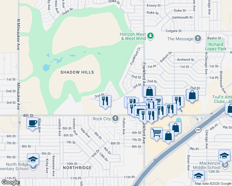 map of restaurants, bars, coffee shops, grocery stores, and more near 230 Genoa Avenue in Lubbock