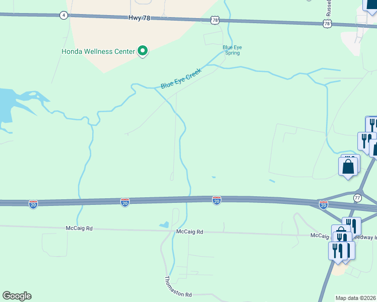 map of restaurants, bars, coffee shops, grocery stores, and more near Cooks Lane in Lincoln
