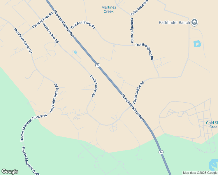 map of restaurants, bars, coffee shops, grocery stores, and more near 60164 Devils Ladder Road in Mountain Center